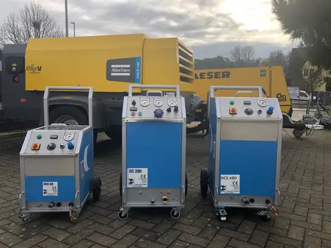 Atlas Copco XAS 58-7 air compressor in the GSK Baumaschinen yard
