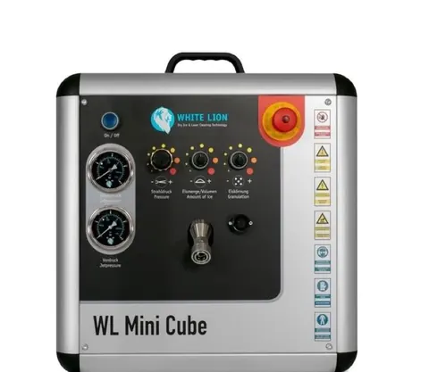 Trockeneisstrahlgerät White Lion WL Mini Cube mit integriertem Trockeneis-Mahlwerk